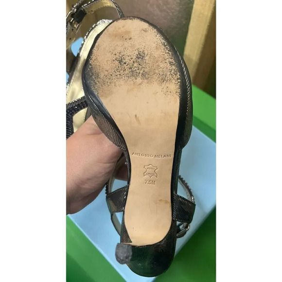 Antonio Melani MICHELA281 Heel Womens Size 7.5M Wicked Open Toe Comfort Buckle - Picture 7 of 9